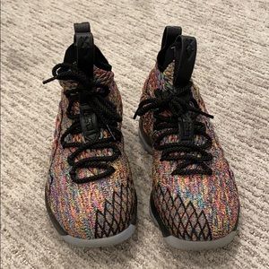 Multicolor LeBron 15 high top